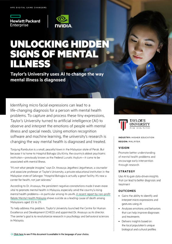 Unlocking hidden signs of mental illness – Taylor’s University case study thumbnail