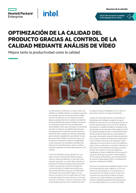 Resumen de la solución: Optimización de la calidad del producto gracias al control de la calidad mediante análisis de vídeo thumbnail
