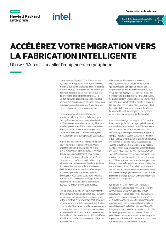 Présentation de la solution Accélérez votre migration vers la fabrication intelligente thumbnail
