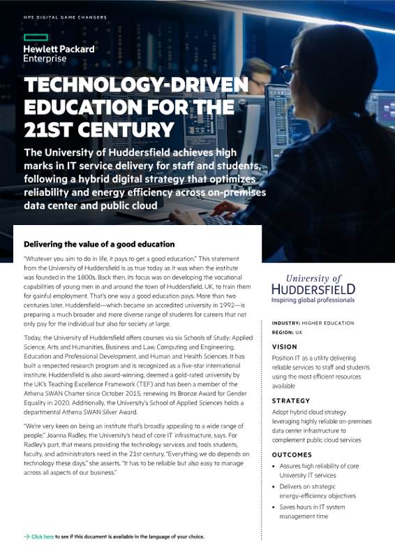 Technology-driven education for the 21st century – University of Huddersfield case study thumbnail