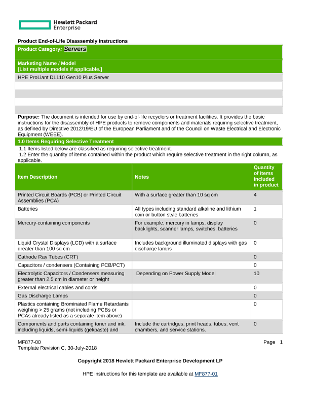 HPE ProLiant DL110 Gen10 Plus Server thumbnail