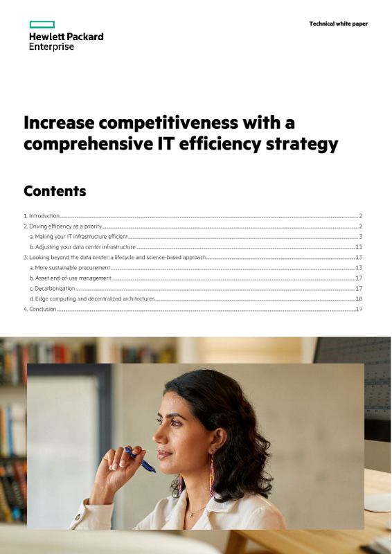 Increase competitiveness with a comprehensive IT efficiency strategy