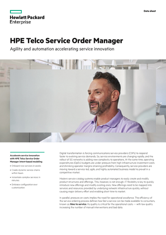 Service Order Manager – Agility and automation accelerating service innovation data sheet thumbnail