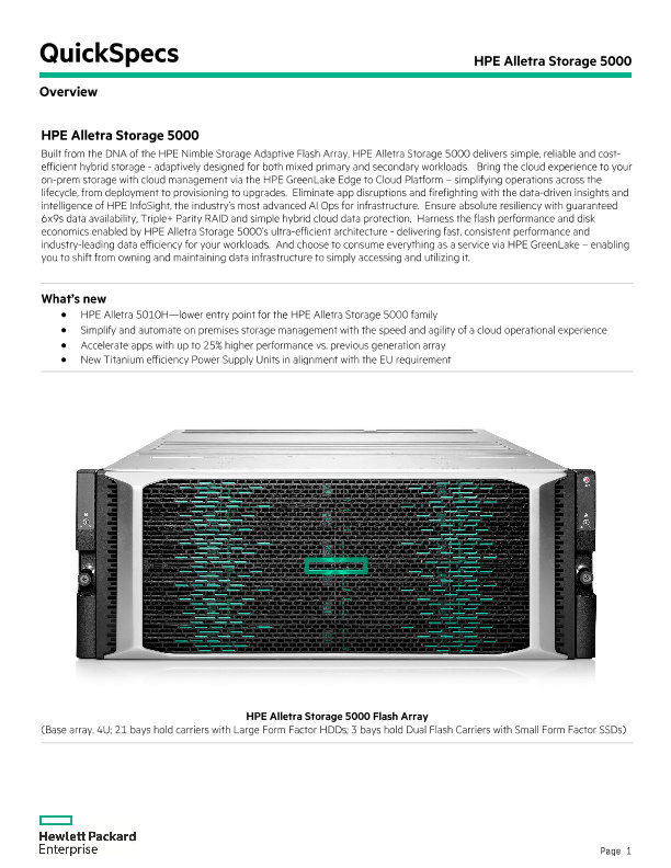 HPE Alletra Storage 5000