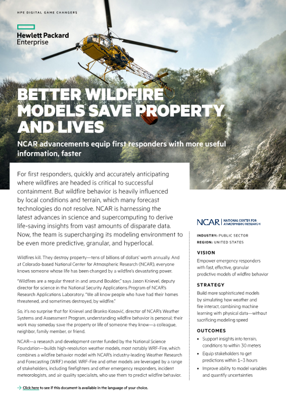 Better wildfire models save property and lives – NCAR case study thumbnail