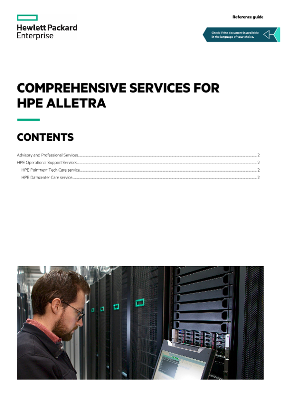 Comprehensive Services for HPE Alletra reference guide thumbnail
