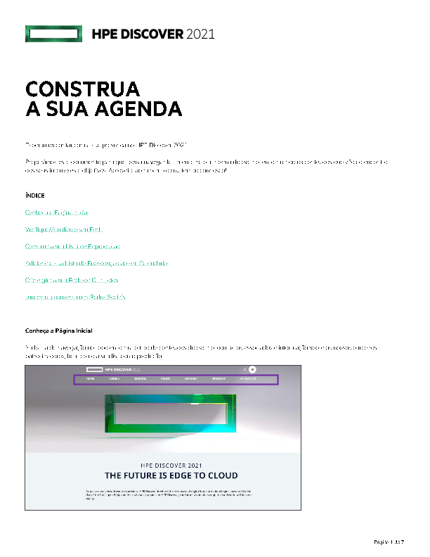 Construa a sua Agenda - HPE Discover 2021 thumbnail