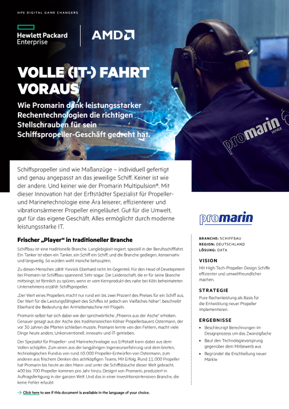 Volle (IT-) Fahrt voraus – Promarin case study thumbnail