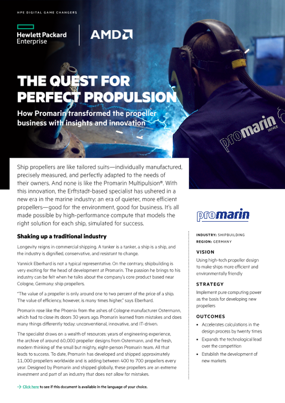 The quest for perfect propulsion – Promarin case study thumbnail