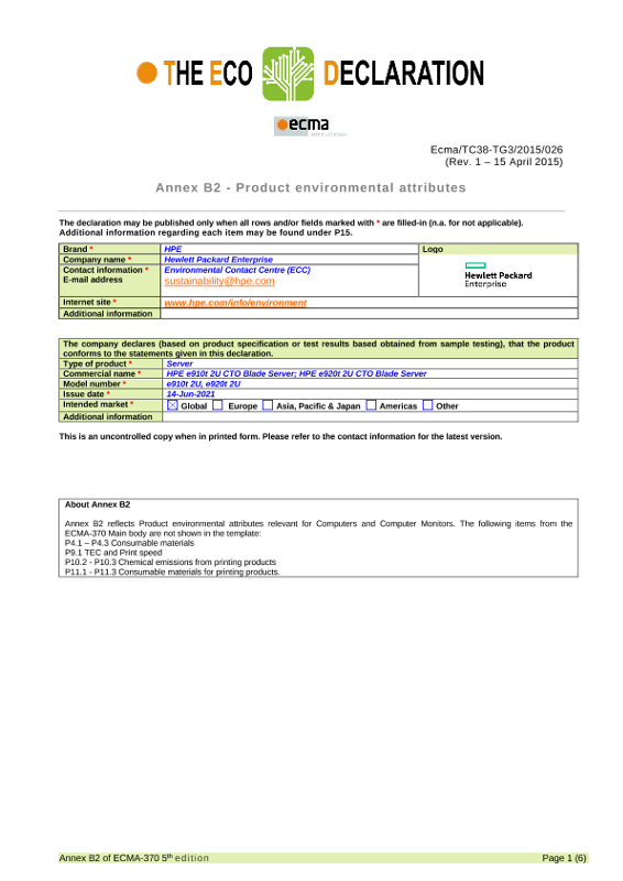 HPE e910t 2U and HPE e920t 2U CTO Blade Server thumbnail