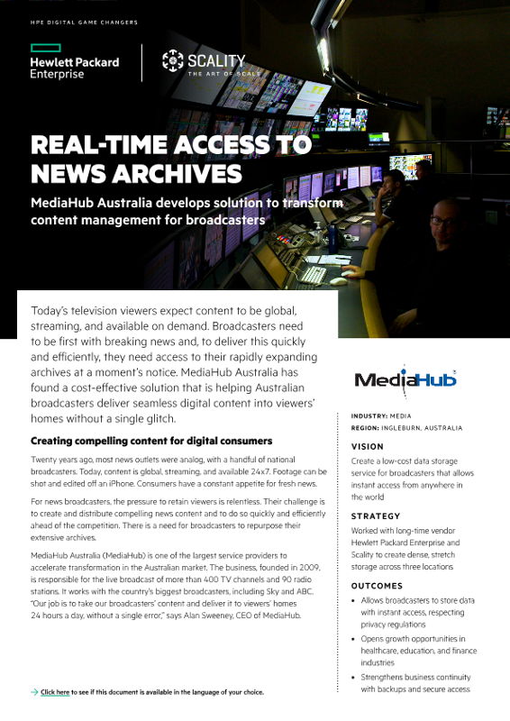 Real-time access to news archives – MediaHub case study thumbnail