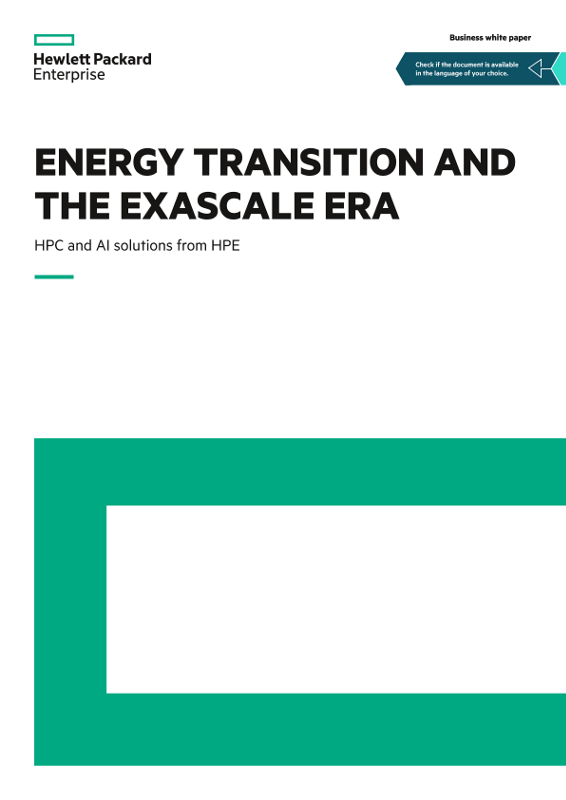 Energy Transition and the Exascale Era – HPC and AI solutions from HPE business white paper thumbnail