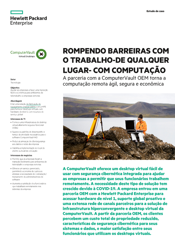 Caso de estudo de TI ComputerVault - HPE thumbnail