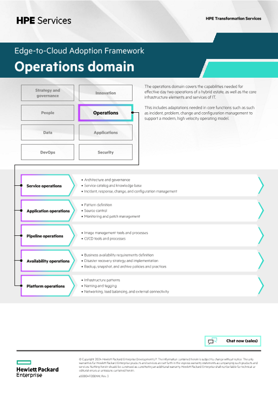 HPE edge-to-cloud adoption framework ‒ Operations domain thumbnail