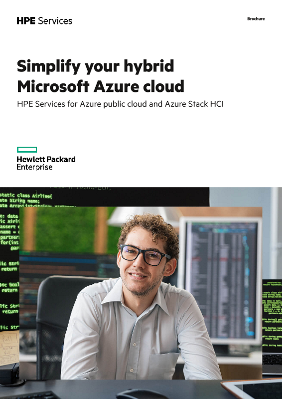 Simplify your hybrid Microsoft Azure cloud – HPE Operational Services for Microsoft Azure public cloud and Azure Stack Hub brochure thumbnail