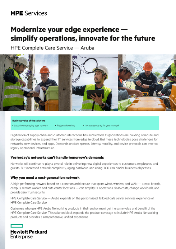 Modernize your edge experience – simplify operations, innovate for the future solution brief thumbnail