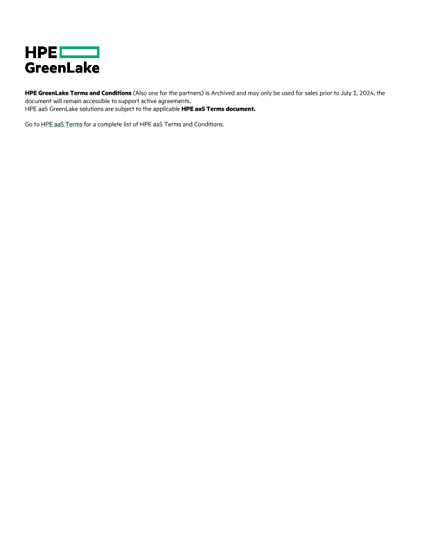 Condizioni Contrattuali HPE GreenLake data sheet thumbnail