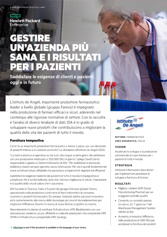 Gestire un’azienda più sana e i risultati per i pazienti - Case study dell’Istituto de Angeli thumbnail
