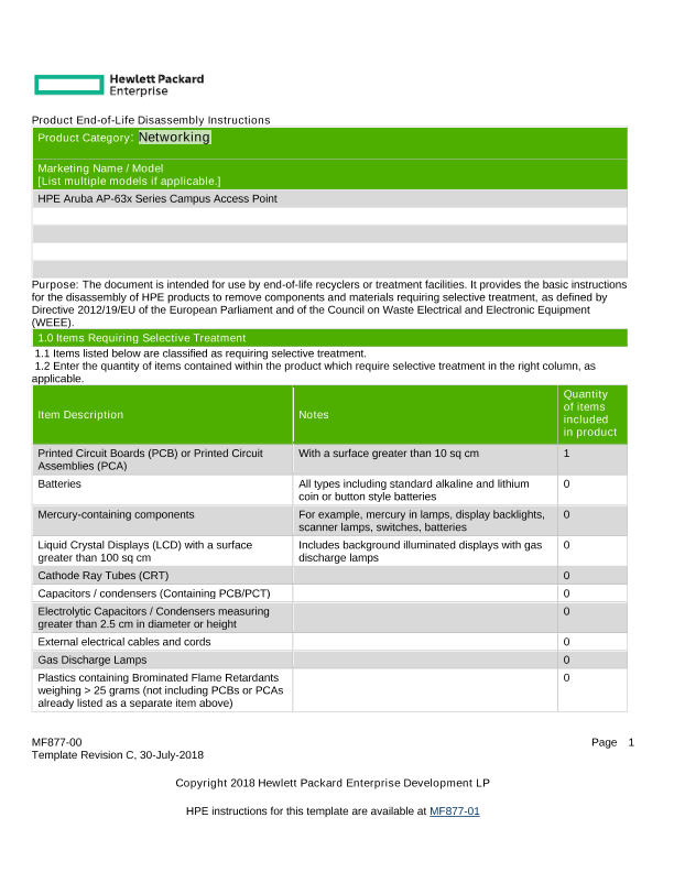 HPE Aruba Networking AP-63x Series Campus Access Point thumbnail