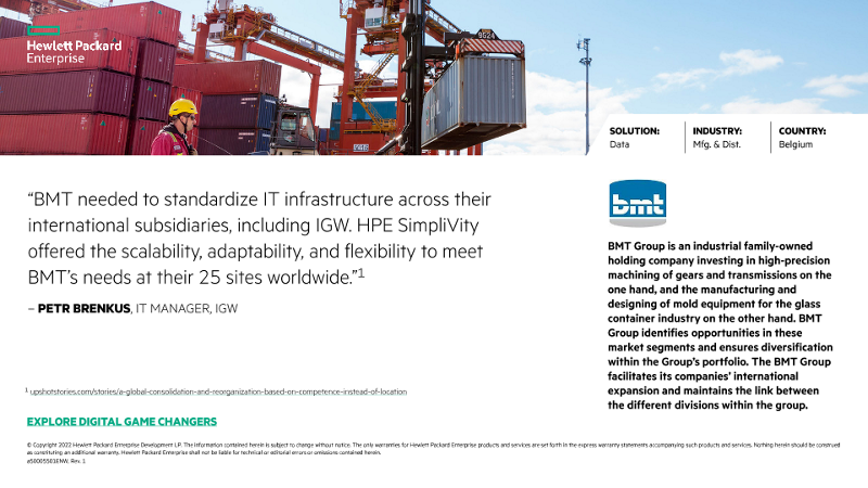 A Global Consolidation and Reorganization Based on Competence Instead of Location – BMT success slide thumbnail