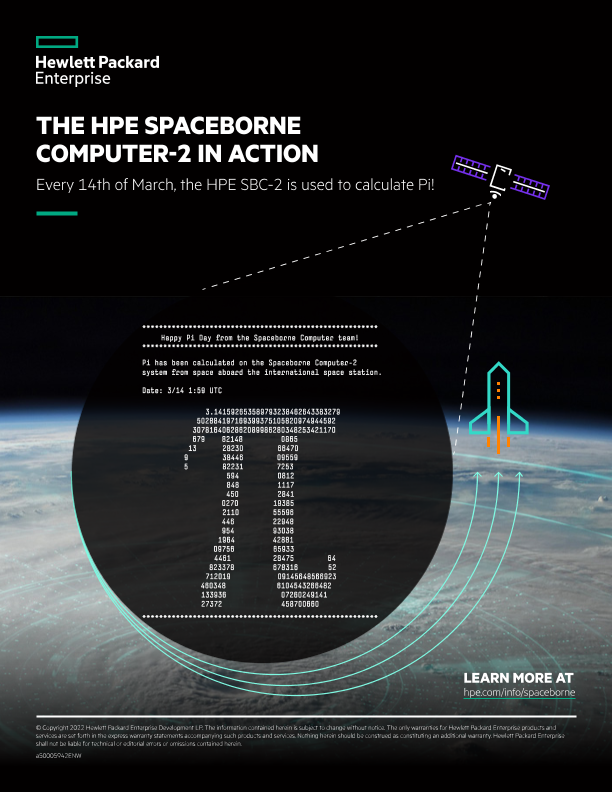 The HPE Spaceborne Computer 2 In Action Infographic