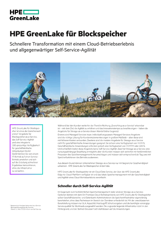 HPE GreenLake für Blockspeicher thumbnail