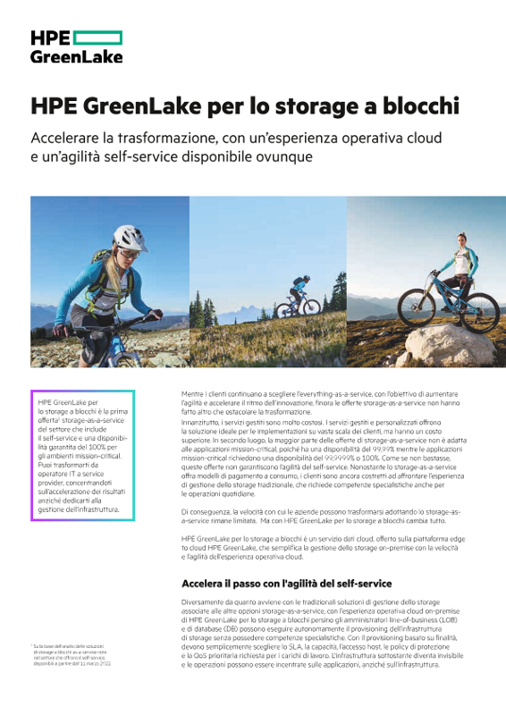 HPE GreenLake per lo storage a blocchi thumbnail