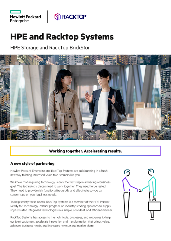 HPE and RackTop Systems product brief thumbnail