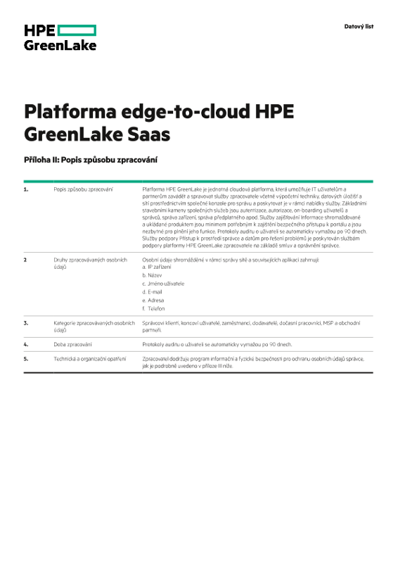 HPE Data Privacy and Security Agreement Addendum data sheet thumbnail
