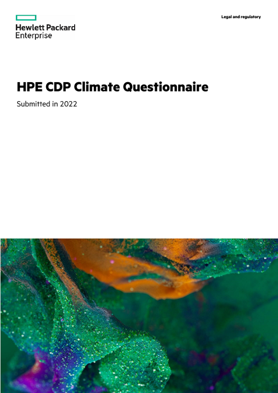 HPE CDP Climate Questionnaire