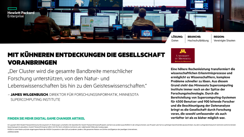 Mit kühneren Entdeckungen die Gesellschaft voranbringen – Minnesota Supercomputing Institute companion slide thumbnail