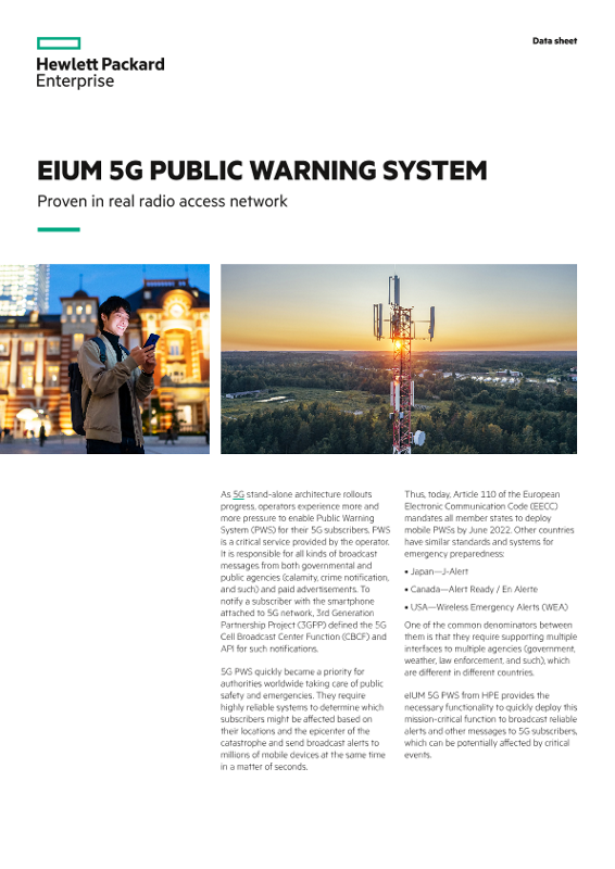 eIUM 5G Public Warning System data sheet thumbnail