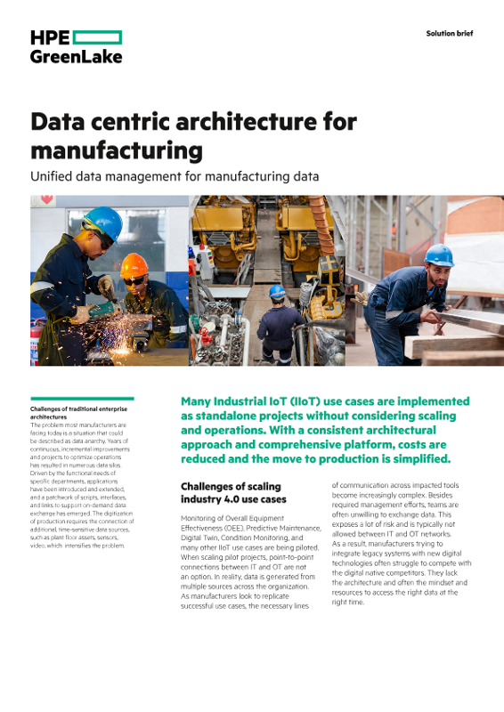 Data centric architecture for manufacturing thumbnail