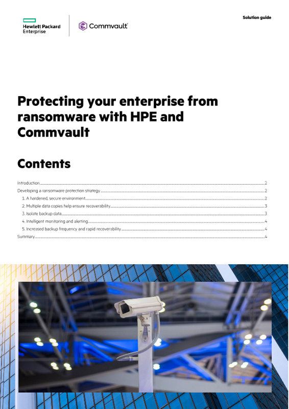Protecting your enterprise from ransomware with HPE and Commvault thumbnail