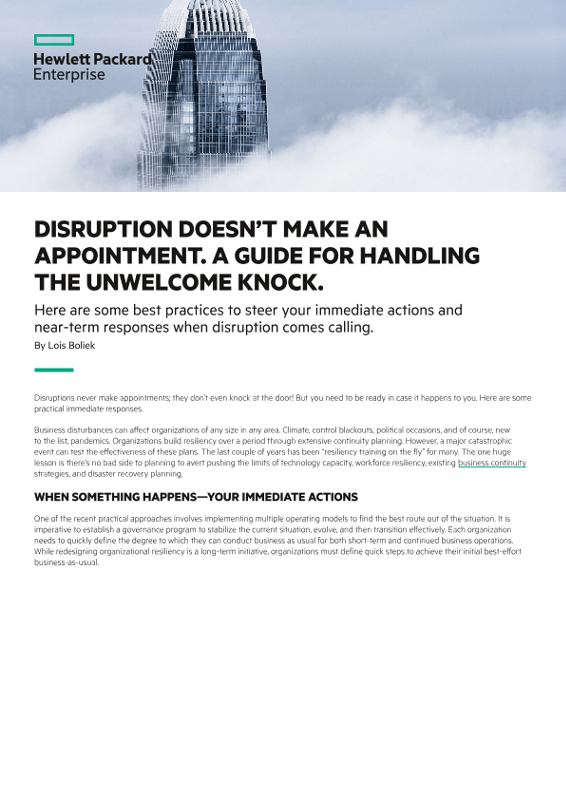 Disruption doesn’t make an appointment. A guide for handling the unwelcome knock. thumbnail