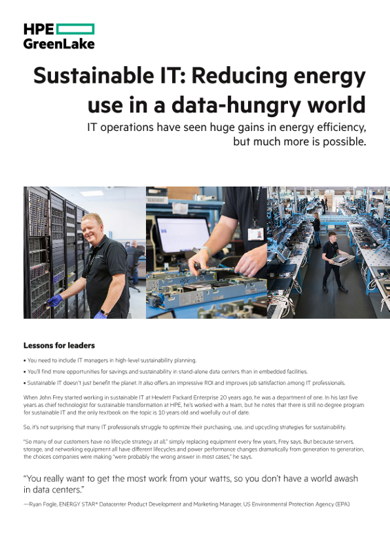 Sustainable IT – Reducing energy use in a data-hungry world flyer thumbnail