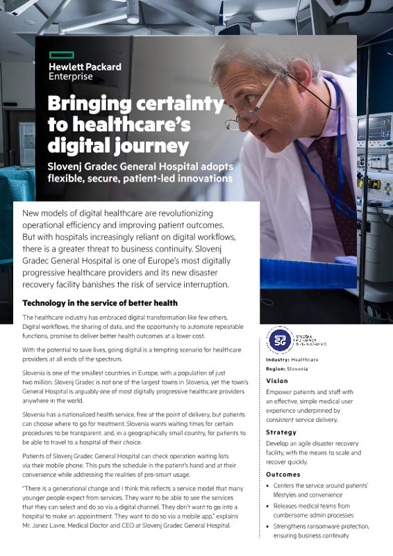 Bringing certainty to healthcare’s digital journey – Slovenj Gradec General Hospital thumbnail