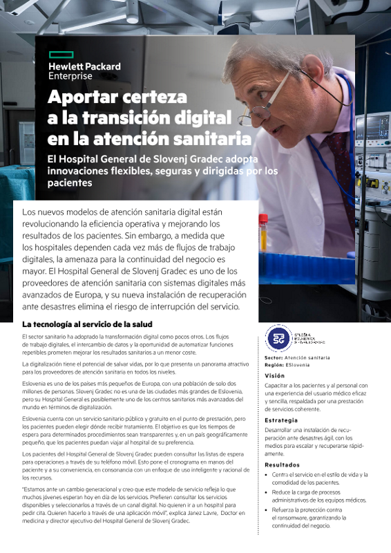 Aportar certeza a la transición digital en la atención sanitaria – Hospital General de Slovenj Gradec thumbnail
