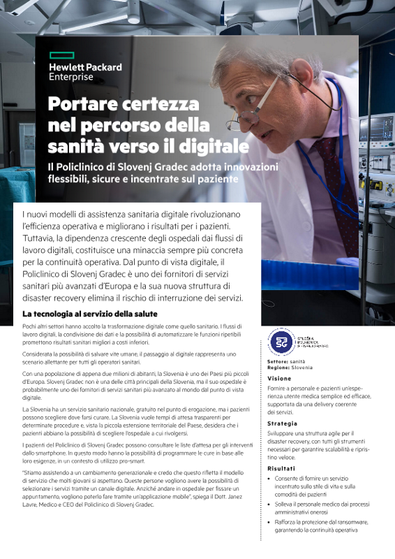 Portare certezza nel percorso della sanità verso il digitale - Slovenj Gradec General Hospital thumbnail