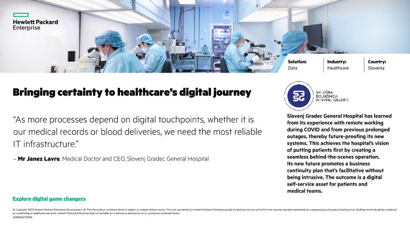 Bringing certainty to healthcare’s digital journey – Slovenj Gradec General Hospital companion slide thumbnail