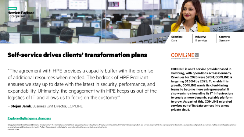 Self-service drives clients’ transformation plans – COMLINE companion slide thumbnail