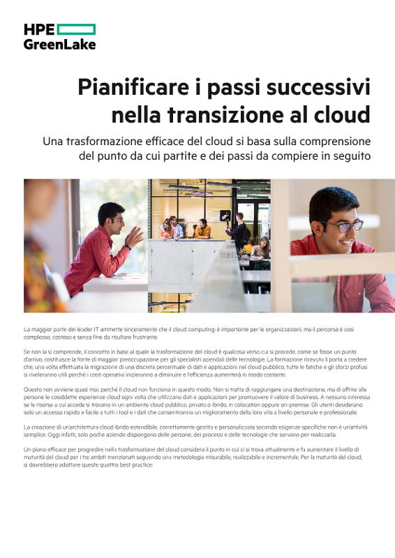 Pianificare i passi successivi nella transizione al cloud thumbnail