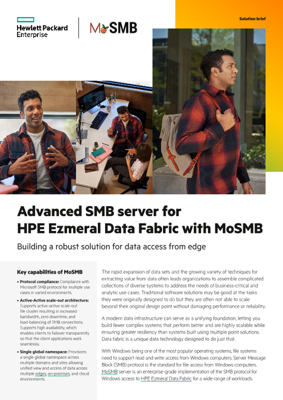Advanced SMB server for HPE Ezmeral Data Fabric with MoSMB thumbnail