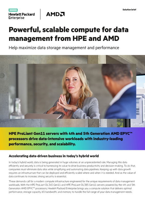 Powerful, scalable compute for data management from HPE and AMD thumbnail
