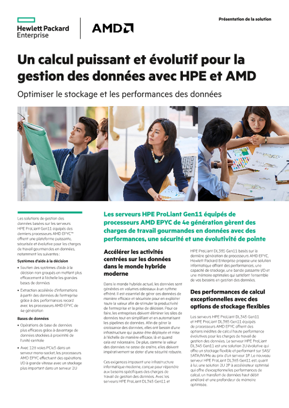 Un calcul puissant et évolutif pour la gestion des données avec HPE et AMD thumbnail