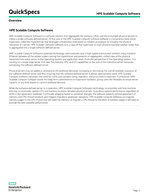 HPE Scalable Compute Software thumbnail