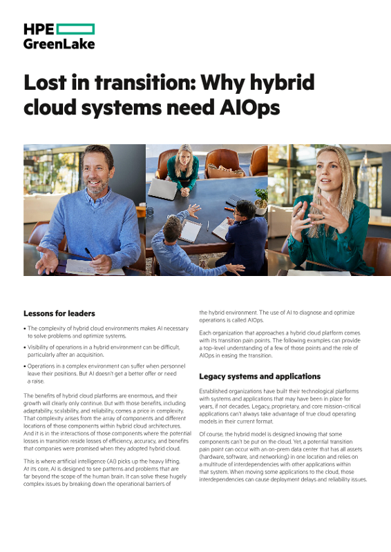 Lost in transition – Why hybrid cloud systems need AIOps thumbnail