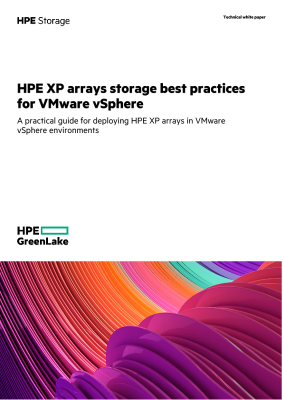 HPE XP arrays storage best practices for VMware vSphere thumbnail