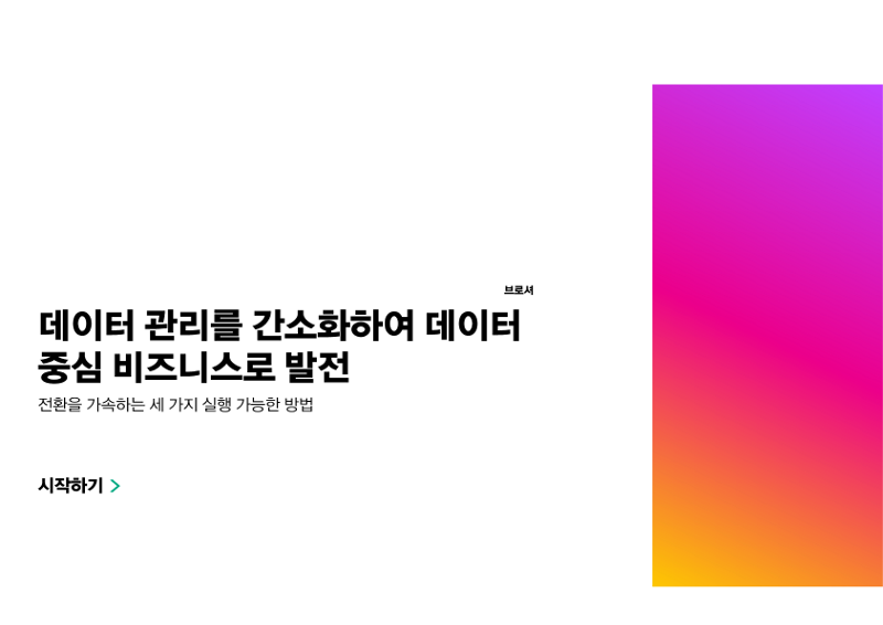 데이터 관리를 간소화하여 데이터 중심 비즈니스로 발전 thumbnail