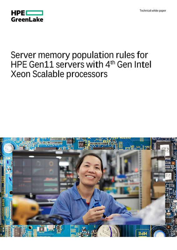 Server memory population rules for HPE Gen11 servers with 4th Gen Intel Xeon Scalable processors thumbnail